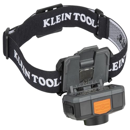 Buy now Klein Tools 56414 Rechargeable 2-Color LED Headlamp, Fabric Strap, Spotlight, Floodlight, Red LED, 800 Lumens, USB Cable, Camping, Running at indiglob india