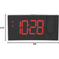 GOLOZA Projection Alarm Clock, Digital Clock with Modern Curved Design 180° Rotatable Projector, 3-Level Brightness Dimmer, Clear Red LED Display, Progressive Volume, 9mins Snooze,12/24H, for Bedroom
