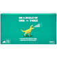 Buy now Exploding Kittens On a Scale of One to T-Rex 2-8 Players - Ages 7+ - 15 Minutes to Play - Charades Style Acting Card Game - Party Game, Family Game Night, Kid and Adult Card Game at indiglob india