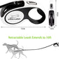 Buy now EXPAWLORER Dual Retractable Dog Leash - Double-Head Lockable Extendable Pet Leash - 16FT Reflective Nylon Ribbon - 360 Tangle-Free for Two Dogs Walking Training at indiglob india