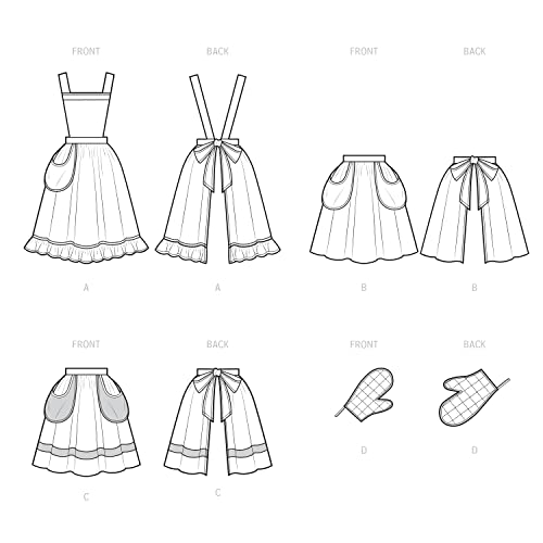 Buy now Simplicity SS9496OS Misses' Vintage Apron Sewing Pattern Kit, Code S9496, One Size at indiglob india