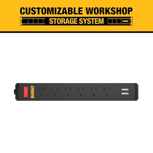 Buy now DEWALT Magnetic Power Strip with 6 Power Outlets, DEWALT Workshop Storage System Compatible (DWST82693) at indiglob india