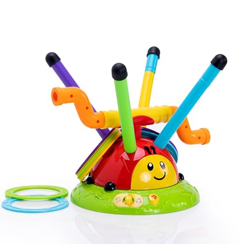 Buy now Fat Brain Toys 2-in-1 Musical Jump 'n Toss, Active Indoor/Outdoor Games for Kids Ages 4+, Fun Toys, Kids Activities at indiglob india