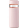 W&P Porter Glass Water Bottle w/ Protective Silicone Sleeve | Charcoal 20 Ounces | On-the-Go | Reusable Bottle for Coffee, Tea and Water | Portable | Dishwasher Safe - Blush