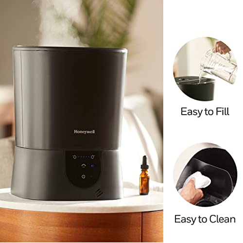 Buy now Honeywell Easy-to-Care Filter Free Warm Mist Humidifier, Medium Rooms, 1.5 Gallon Tank ƒ?? Humidistat for Bedroom, Home or Office Black at indiglob india