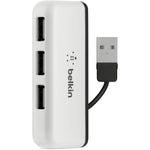 Belkin Travel 4-Port USB 2.0 Hub with Built-In Cable Management (White) - My Store