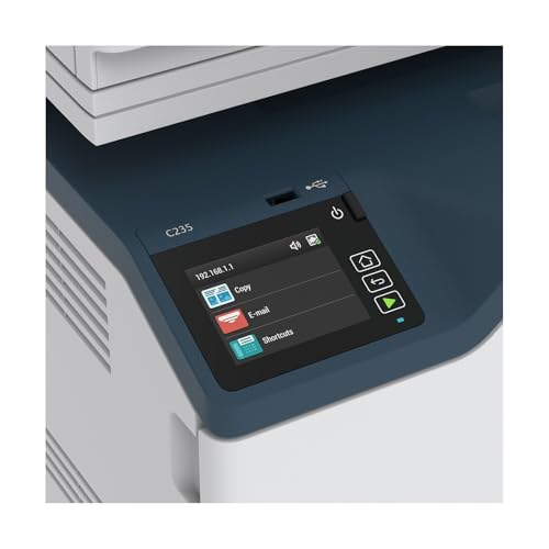Buy now Xerox C235dni Wireless Printer - 24ppm Color Laser All in One Multifunction Printer with Automatic 2-Sided Printing, Home, Office or Small Business Use - Copy/Print/Scan/Fax - Color Touchscreen at indiglob india
