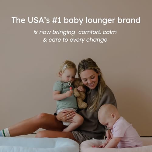 Buy now Snuggle Me?? Baby Changing Pad - Soft PU Foam Diaper Changing Pad for Dresser, Scandi-Inspired with Wooden Base in Light Oak Finish, Wipe-Clean Surface & Safety Strap (27.6" ?? 18.9" ?? 3.9") at indiglob india