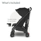 Buy now UPPAbaby G-Link V2 Double Umbrella Stroller / Lightweight Design / One-Step Fold + Recline / XL Basket + Canopy / Cup Holder Included / Jake (Black/Carbon Frame) at indiglob india