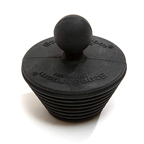 Buy now StopShroom Tub 2 Pack Universal Stopper for Bathtub and Bathroom Sink Drains, Black Plug 2pk, 2 Count at indiglob india
