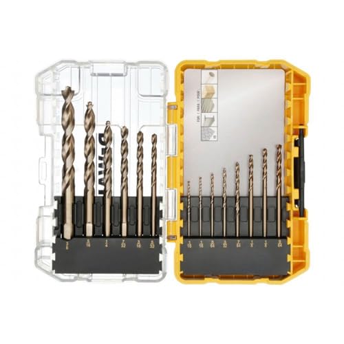Buy now DEWALT Cobalt Alloy Steel Drill Bit Set with Pilot Point, 14-Piece (DWA1240) at indiglob india