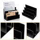 Buy now Acrylic Desktop File Sorter Thick Cast Holder for Document Paper Letter Book Envelope Laptop Office File Organizer Stand Rack on Office Desktop (Black) at indiglob india