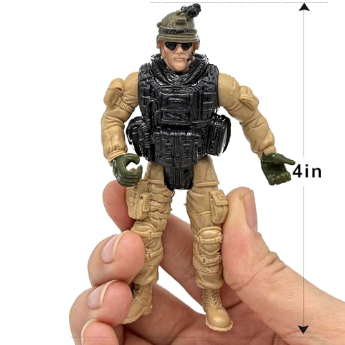 Buy now Mr.River US Army Men and SWAT Team Toy Soldiers Action Figures with Military Weapons Accessories for Kids Boys Girls,12Pcs at indiglob india