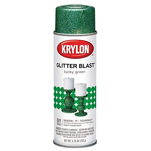 Buy now Krylon Glitter Blast Glitter Spray Paint For Craft Projects, Lucky Green Small Can, 5.75 oz at indiglob india