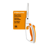 Buy now Fiskars Premier No. 8 Easy Action Scissors - 10" Spring Action Fabric and Craft Scissors - Arts and Crafts - Orange/White at indiglob india
