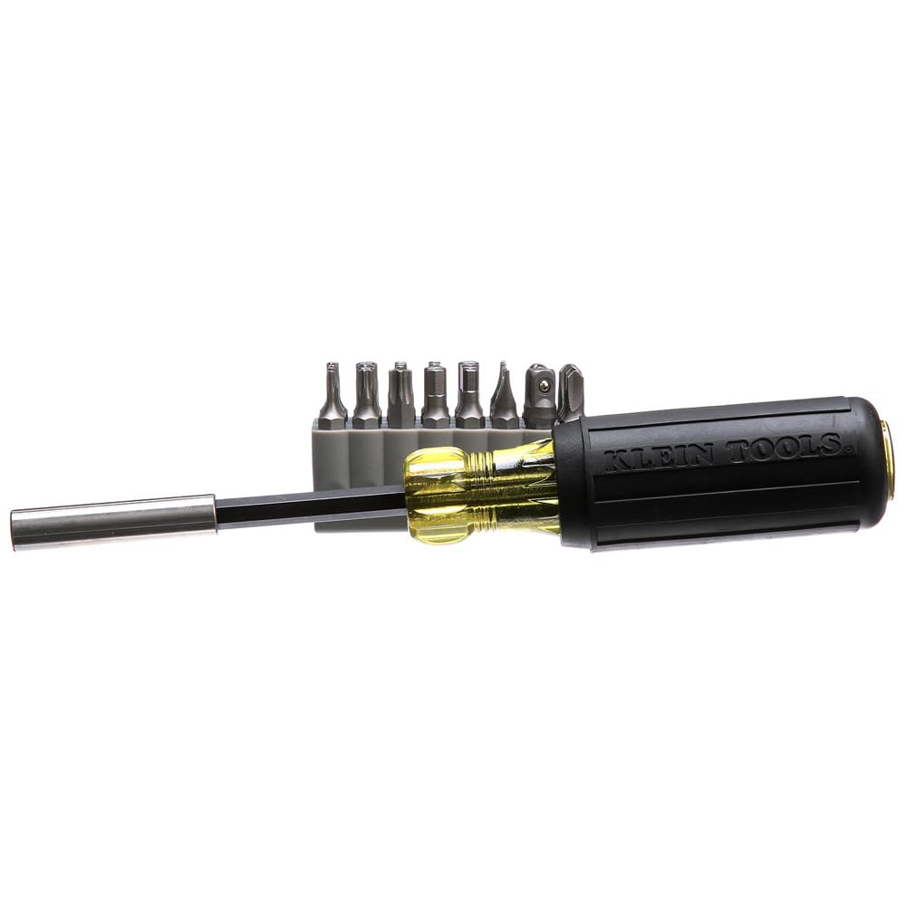 Buy now Klein Tools 32510 Magnetic Multibit Screwdriver with Sturdy Torx, Hex, Spanner, Tri-Wing, Torq and Nut Tamperproof Bits and Storage Block at indiglob india