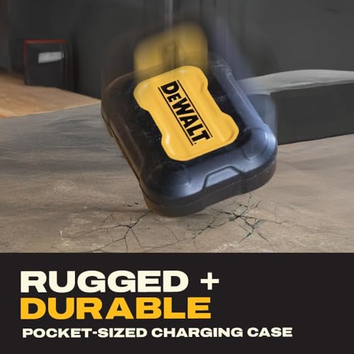Buy now DEWALT Heavy Duty Open Ear Headphones, Bluetooth 5.3 Wireless Earbuds IP55, 44Hrs Runtime, Jobsite Premium Sound True Wireless Air Conduction Open Ear Earbuds with Earhooks for Worksites and Workouts at indiglob india