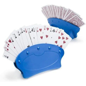 Brybelly Set of 2 Hands-Free Playing Card Holders with Tabletop Stand | Holds Up to 15 Poker Cards | for Kids, Little Hands & Arthritis