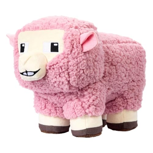 Buy now Minecraft Basic Plush Pink Sheep, 8-inch Collectible Soft Doll Inspired by The Movie Inspired by The Video Game at indiglob india