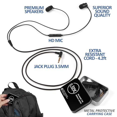 Buy now UliX Rider Wired Earbuds in-Ear Headphones, Earphones with Microphone, 5 Years Warranty, with Anti-Tangle Cable, Ear Buds for iPhone, iPad, Samsung, School Students, Kids, Women, Small Ears at indiglob india