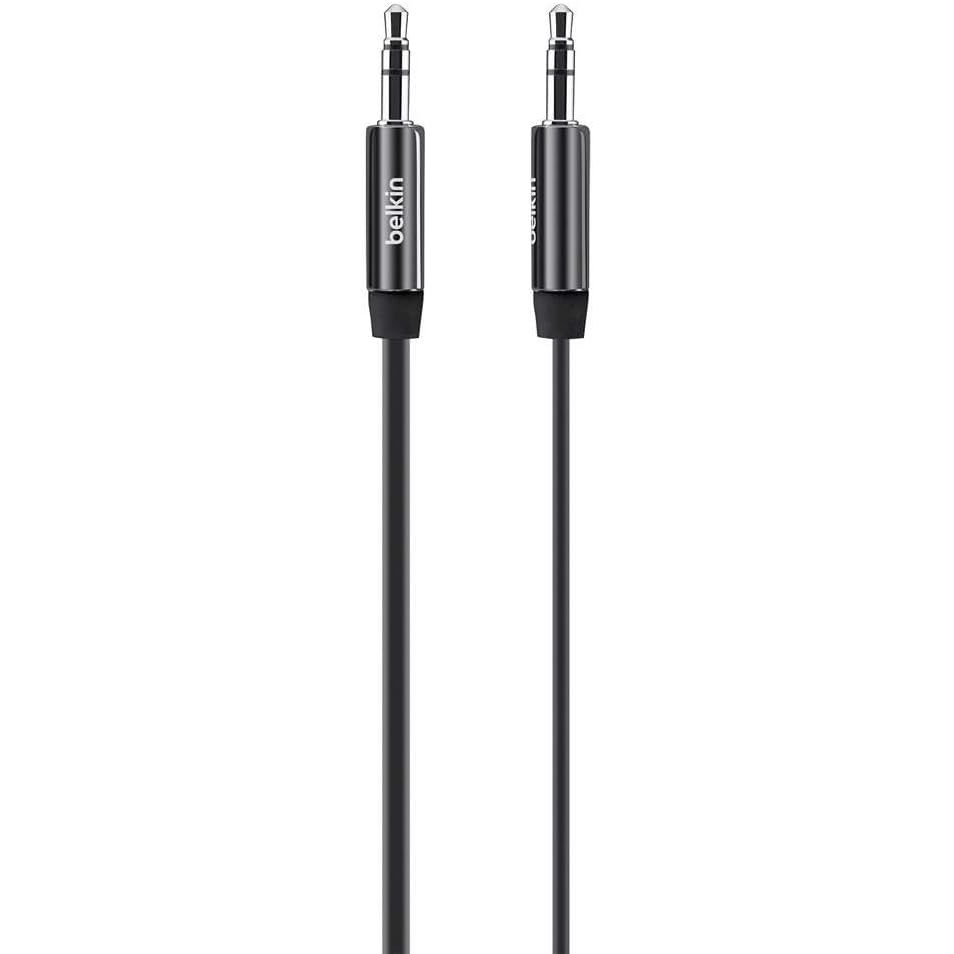 Belkin MiXiT Tangle-Free Aux / Auxiliary Cable, 3 Feet (Black) - AV10127tt03-BLK
