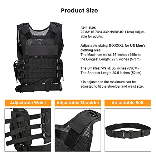 Buy now Marmot Tactical Vest Durable Mesh Vest with Detachable Belt & Holster for Subcompact/Compact/Standard Pistol at indiglob india