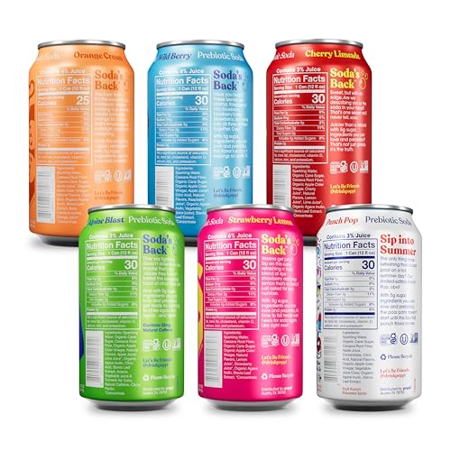 Buy now Poppi Sparkling Prebiotic Soda Beverage with Apple Cider Vinegar, Seltzer Water and Fruit Juice, New Obsessions Variety Pack, 12 Fl Oz, Pack of 12, Packaging May Vary at indiglob india