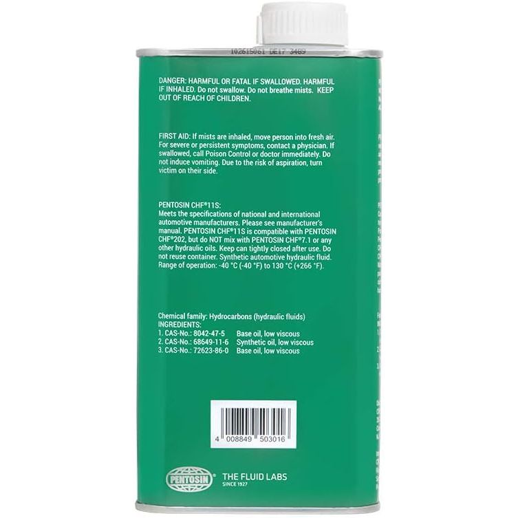 Buy now Pentosin 1405116 CHF 11S Long-Life Synthetic Hydraulic Fluid for Audi, Bentley, BMW, Chrysler, Dodge, Jeep, Mercedes-Benz, Mini, Porsche, Saab, Volkswagen, Volvo, and More; 1 Liter at indiglob india