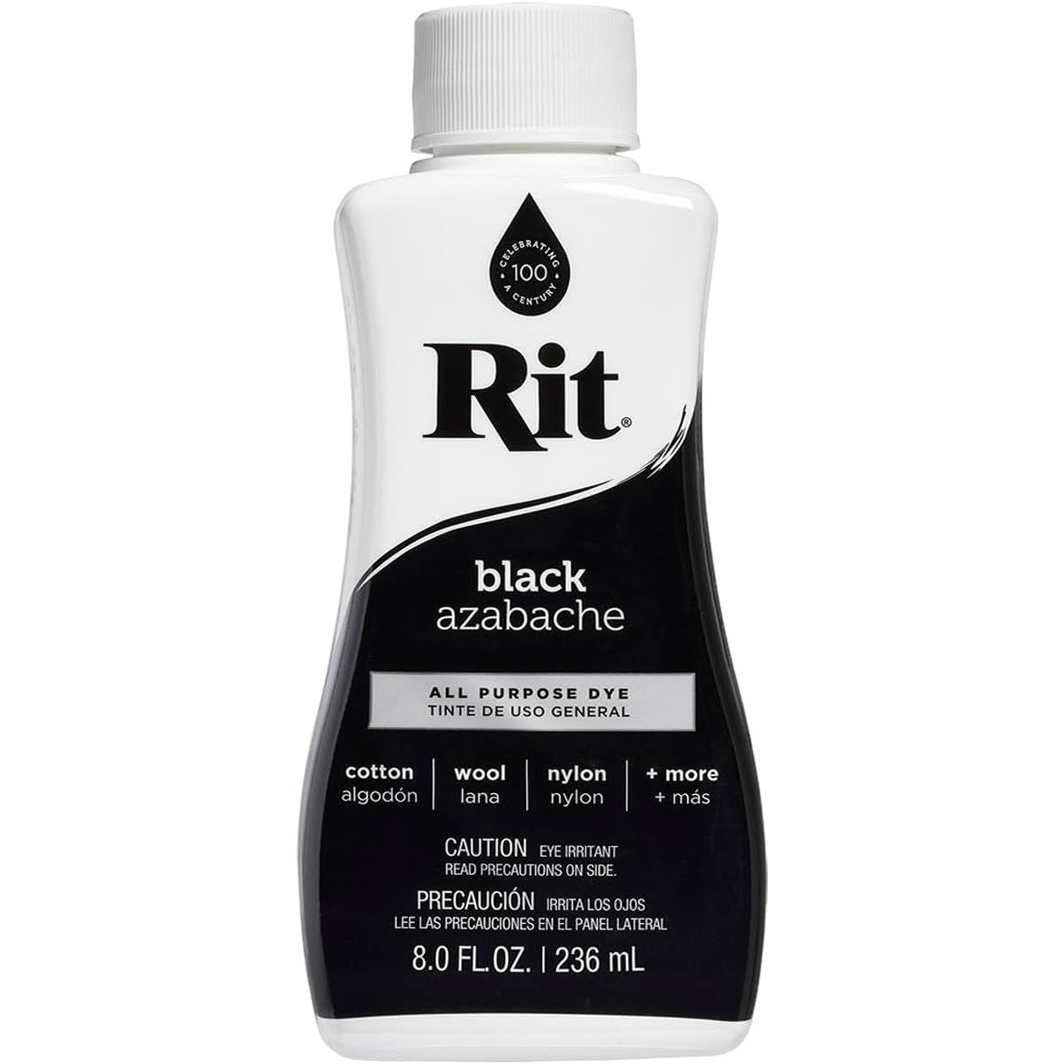 Rit Dye 88150 All Purpose Liquid Dye, Black, 8 Fl Oz (Pack of 1)