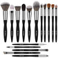 BS-MALL Makeup Brush Set 16 pcs Makeup Brushes Premium Synthetic Bristles Powder Foundation Blush Contour Concealers Lip Eyeshadow Brushes Kit