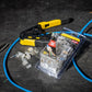 Buy now Klein Tools 80072 RJ45 Cable Tester Kit with LAN Scout Jr. 2, Coax Crimper / Stripper / Cutter Tool and 50-Pack Pass-Thru Modular Data Plugs at indiglob india