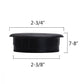 2-3/8" Flexible Desk Grommet - Color: Black - 3 Pack