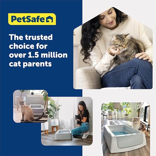 Buy now PetSafe ScoopFree Disposable Crystal Cat Litter Tray - Easy Cleaning Box - Refill Tray for Electric Litter Box - Fragrance Free - 4.3 lb Bags - 6 Pack at indiglob india