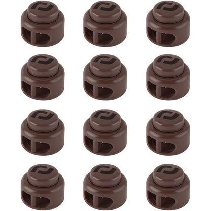 RJ-Sport Heavy Duty Cord Locks - Double Hole Drawstring Stopper Fastener for No Tie Shoelaces and More