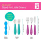 Elk and Friends Kids Silverware with Silicone Handle | Childrens Safe Flatware | Toddler Utensils | Baby Spoons + Forks | Stainless Steel Cutlery