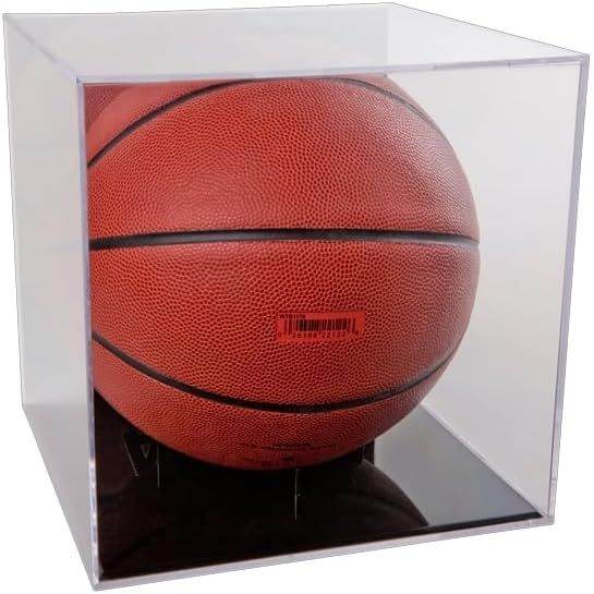 BallQube Basketball Display Case Autograph Display Cube Memorabilia Display Square Clear Holder Box - My Store