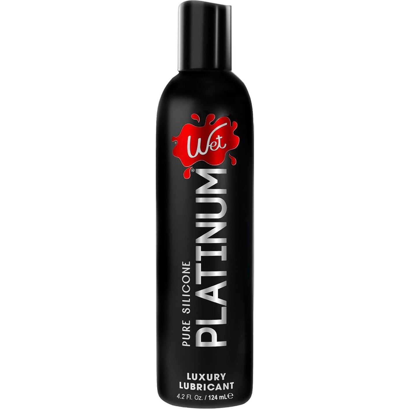 Wet Platinum Silicone-Based Personal Lubricant | Ultra Smooth, Super Slick, Hypoallergenic, Long-Lasting Performance, Waterproof Formula| Lube for Men, Women & Couples, 4.2 fl oz