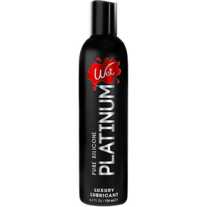 Wet Platinum Silicone-Based Personal Lubricant | Ultra Smooth, Super Slick, Hypoallergenic, Long-Lasting Performance, Waterproof Formula| Lube for Men, Women & Couples, 4.2 fl oz