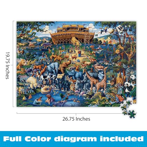 Buy now Buffalo Games - Jigsaw Puzzles 1000 Pieces - Dowdle Noahƒ??s Ark Puzzle - Premium Giftable Foil Box with Reference Poster - Made in USA at indiglob india