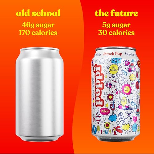 Buy now Poppi Sparkling Prebiotic Soda Beverage with Apple Cider Vinegar, Seltzer Water and Fruit Juice, New Obsessions Variety Pack, 12 Fl Oz, Pack of 12, Packaging May Vary at indiglob india