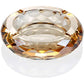 Crystal Glass Ashtray, Cigar Cigarettes Ashtray Holder Home Office Desktop Tabletop Decoration,Crystal Gold