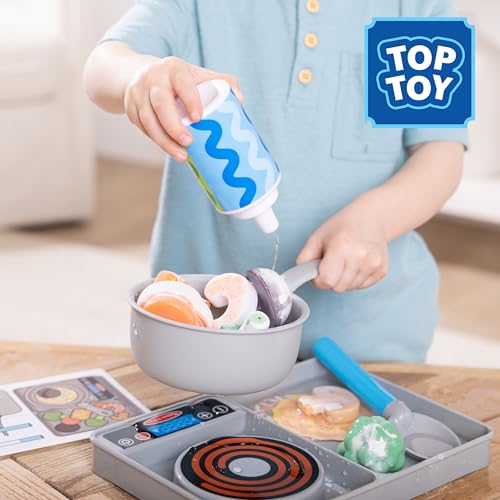 Buy now Melissa & Doug Simmer & Stir Stovetop Play Set with Water Wow!?? Color Changing Play Food Preschool Toy Ages 3+ at indiglob india