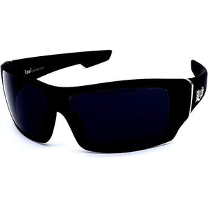Buy now Locs Men's Rectangular Hardcore Wrap 63mm Sunglasses (Matte Black Rubberized Finished) at indiglob india