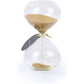 SWISSELITE Puff Sand Timer, Hourglass Sand Timers, Inspired Glass for Home, Desk, Office Decor