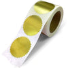 NextDayLabels Gold Seals for Certificates, Gold Metallic Embossing Stickers with Serrated Edge for Certificates, Packaging and Envelopes - 2 Inch Round, 250 Stickers Per Roll - Made in The USA - Gold