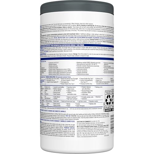 Buy now Clorox Healthcare VersaSure Cleaner Disinfectant Wipes, 6.75" x 8", 85 Count Canister (Package May Vary) at indiglob india