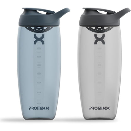 Promixx Pursuit Protein Shaker Bottle (24 oz) – Silent No-Ball Mixer, Leak-Proof Lid, BPA/BPS & Phthalate-Free ECOZEN – Easy-Clean Shaker Cup for Protein Shakes, Pre & Post-Workout Smoothies