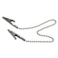 2PCS Length 12" Metal Napkin Clip Neck Chain Neck Strap Bib Holder Clips Dining Clothing Protector For Adult (Silver)
