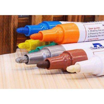 COLIBYOU Universal Waterproof Permanent Paint Marker Pen Car Tyre Tire Tread Rubber Metal (white) - My Store