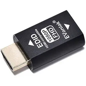 EVanlak Hdmi Edid Emulator Passthrough 3rd Generrtion Premium Aluminum Eliminated Emulator Adapter Work with Mac Thunderbolt to HDMI Switches/Extender/AV Receiver/Video Splitters 1080-3840x2160@60H